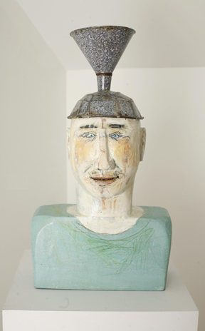 Funnel Head, Enamel and wood